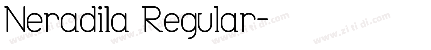 Neradila Regular字体转换